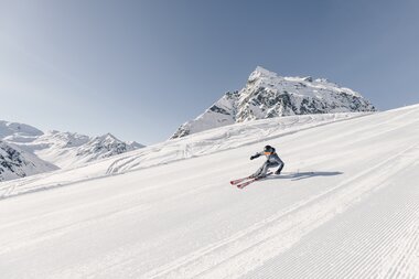 Skifahren auf frisch präparierten Pisten in Gargellen | © Gargellner Bergbahnen, Daniel Zangerl